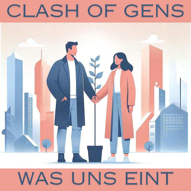 Zwei Personen, die sich an die Hände fassen